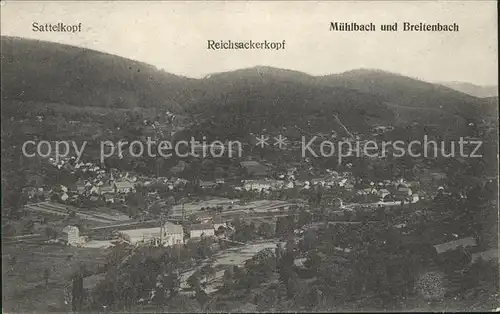 Muehlbach Muenstertal und Breitenbach Sattelkopf Reichsackerkopf Vogesen