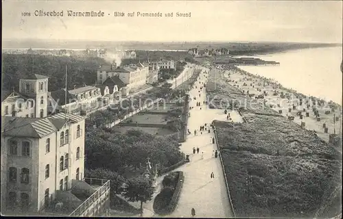 Warnemuende Ostseebad Strandpartie Promenade / Rostock /Rostock Stadtkreis