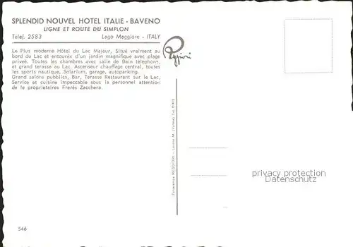 Baveno Splendid Nouvel Hotel Italie  Kat. Lago Maggiore