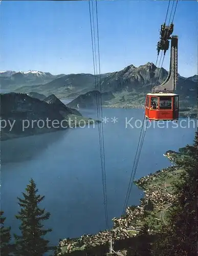 Weggis LU Seilbahn Weggis Rigi Kaltbad Vierwaldstaettersee Pilatus Kat. Weggis