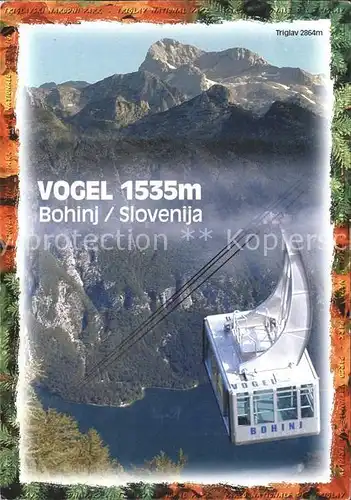 Bohinj Vogel Seilbahn Triglav  Kat. Slowenien