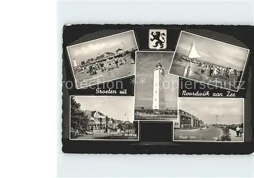 Noordwijk aan Zee  Strand Leuchtturm Kat. Noordwijk