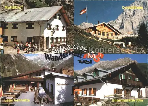 Muttekopfhuette Drischlhaus Untermarkter Alm Latschenhuette Kat. Imst