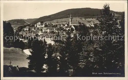 Neustadt Donaueschingen Blick vom Schuetzenhausweg Kat. Donaueschingen