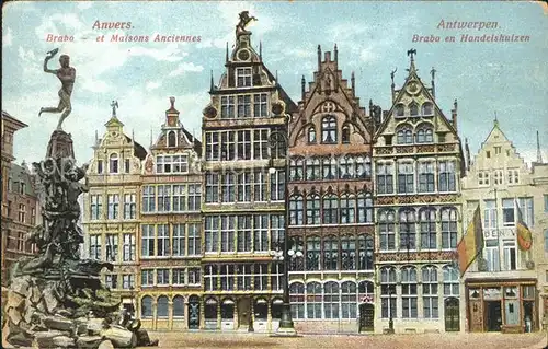 Anvers Antwerpen Brabo en Handelshuizen Kat. 