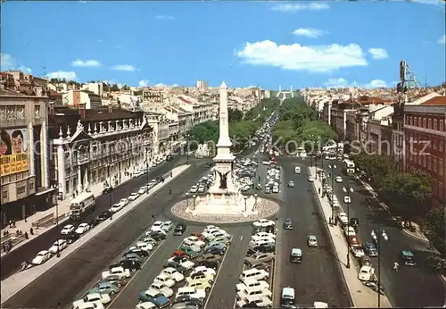 Lisboa Place des Restaurateurs et Avenue de la Liberte Kat. Portugal