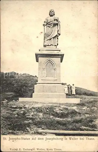 Weiler Thann Haut Rhin Elsass St Josephs Statue auf dem Josephsberg Denkmal Kat. Thann