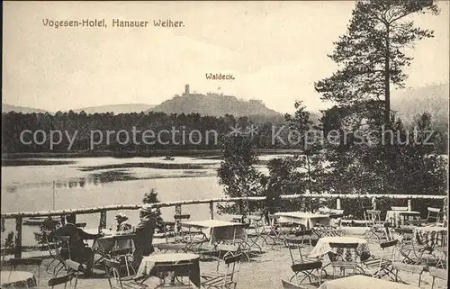 Bannstein Eguelshardt Hanauer Weiher Vogesen Hotel Terrasse Waldeck Kat. Eguelshardt