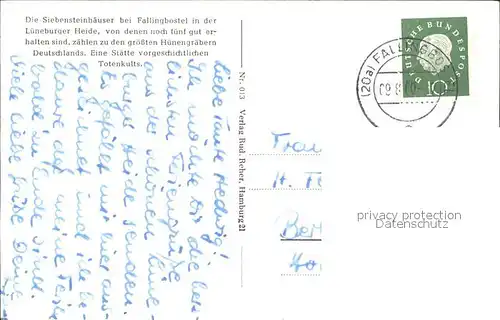 Lueneburger Heide Sieben Steinhaeuser bei Fallingbostel Kat. Walsrode