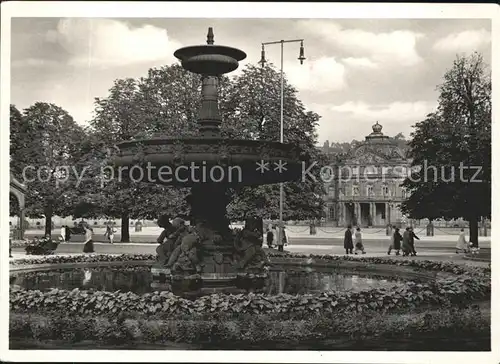 Stuttgart Schlossplatz Brunnen Kat. Stuttgart