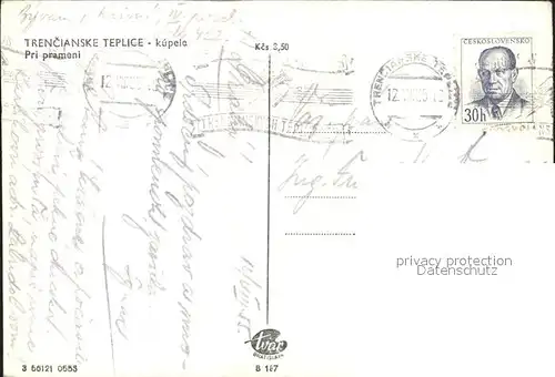 Trencianske Teplice kupele Pri prameni Kat. Slowakische Republik
