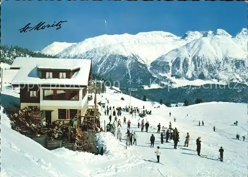 St Moritz GR Restaurant Salastrains Skigebiet Kat. St Moritz