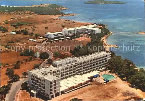 Santa Eulalia del Rio Fliegeraufnahme Hotel Augusta Kat. Ibiza Islas Baleares