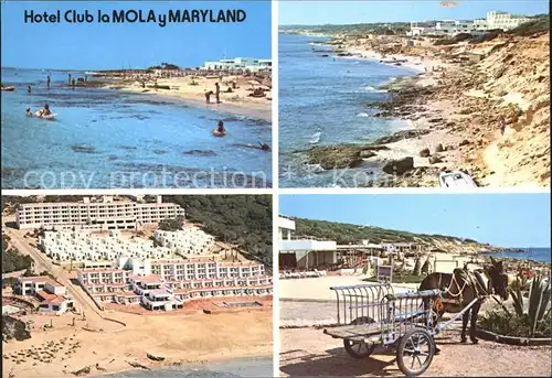 Formentera Hotel Club La Mola y Maryland Kueste Strand Eselkarren Kat. Spanien