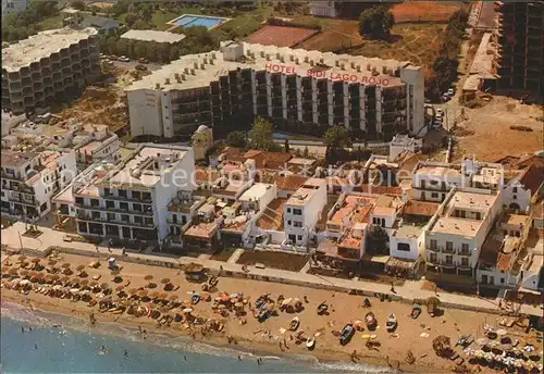 Torremolinos Hotel Sidi Lago Rojo Strand Fliegeraufnahme Kat. Malaga Costa del Sol