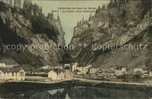 Col des Roches Vue partielle du village Tunnel Collection du Saut du Doubs Kat. Le Locle