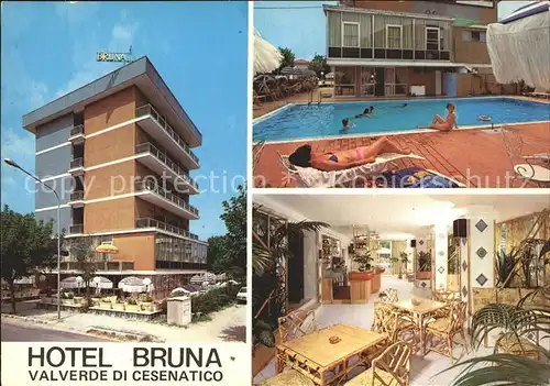 Cesenatico Hotel Bruna Swimmingpool Gastraum Kat. Italien