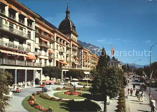 Interlaken BE Hoeheweg mit Grand Hotels Viktoria Jungfrau Kat. Interlaken