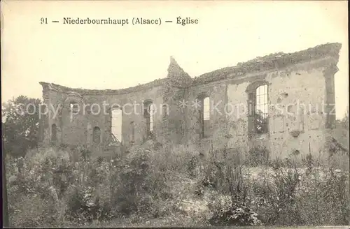 Niederbournhaupt Eglise Ruine