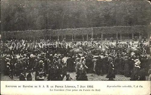 Bruxelles Bruessel Bapteme de SAR Prince Leopold Juin 1902 Cortege Wappen Krone Kat. 