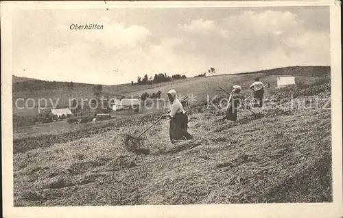 Oberhuetten Elsass Frauen bei der Feldarbeit