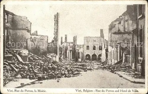 Vise Rue du Perron Mairie Ruines Grande Guerre 1. Weltkrieg Kat. 