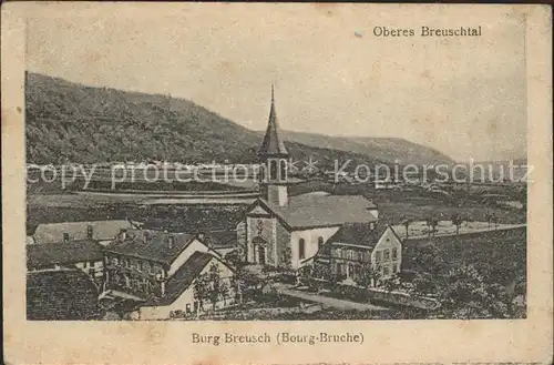 Burg Breusch Kirche Panorama Oberes Breuschtal