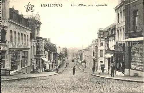 Bonsecours Belgien Grande Rue vers Peruwelz Kat. 