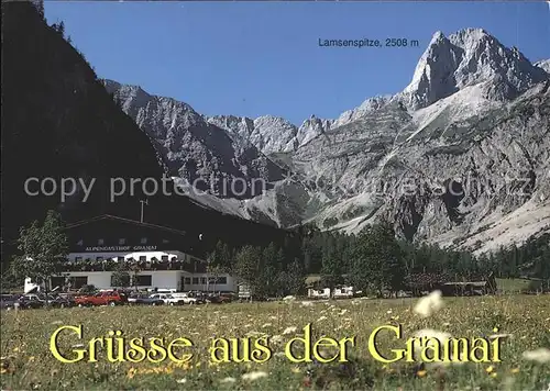 Pertisau Achensee Alpengasthof Gramai mit Lamsenspitze / Eben am Achensee /Tiroler Unterland