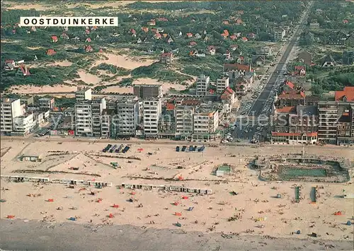 Oostduinkerke Strand en Zeedijk Fliegeraufnahme Kat. 