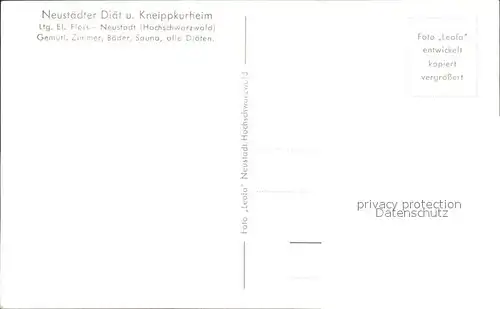 Neustadt Donaueschingen Kneippkurheim Kat. Donaueschingen