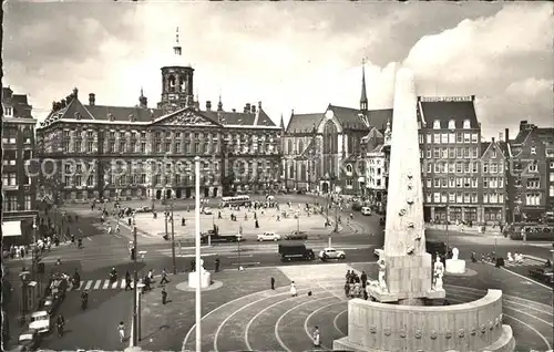 Amsterdam Niederlande Dam met Koninklijk Paleis en Nationaal Monument Kat. Amsterdam