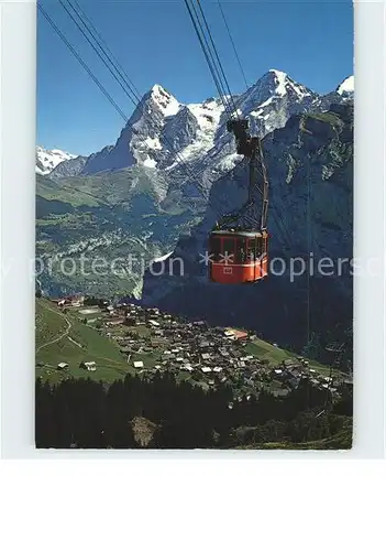 Muerren BE Schilthornbahn Eiger Moench Jungfrau Kat. Muerren