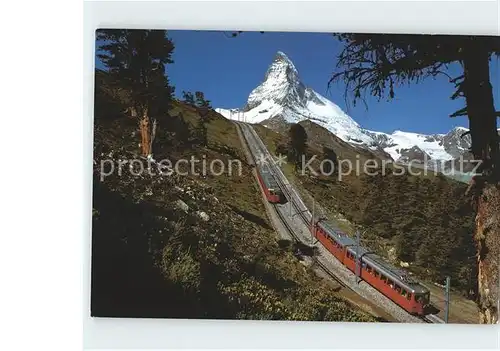 Matterhorn VS Gornergratbahn Riffelalp Zermatt Kat. Matterhorn
