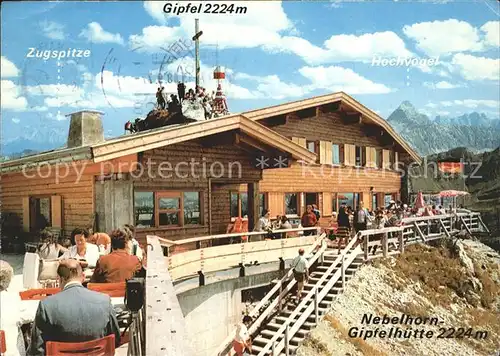 Nebelhornbahn Gipfelhuette Zugspitze Hochvogel Kat. Oberstdorf