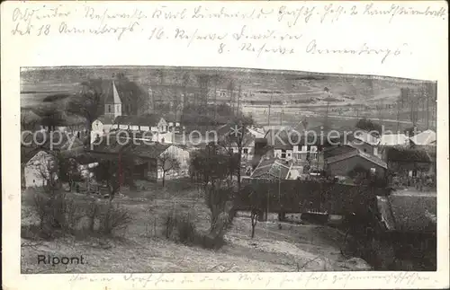 Ripont Ortsansicht mit Kirche Kat. Ripont