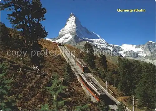 Zermatt VS mit Matterhorn und Gornergratbahn Kat. Zermatt
