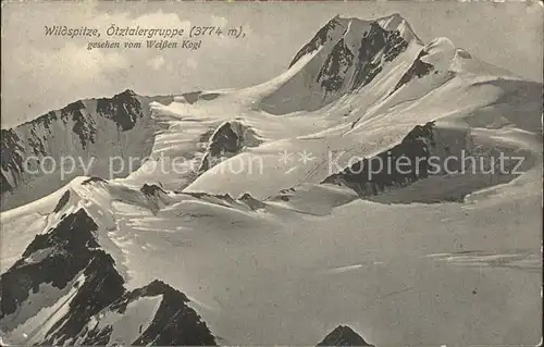 Wildspitze Weiss Kogl Kat. St Leonhard Pitztal oetztaler Alpen
