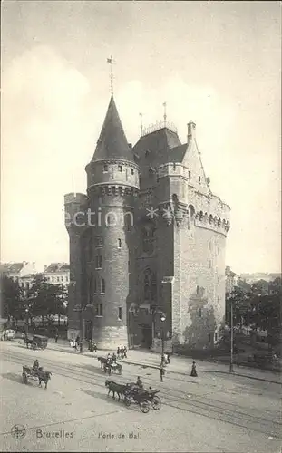 Bruxelles Bruessel Porte de Hal Pferdekutschen Kat. 