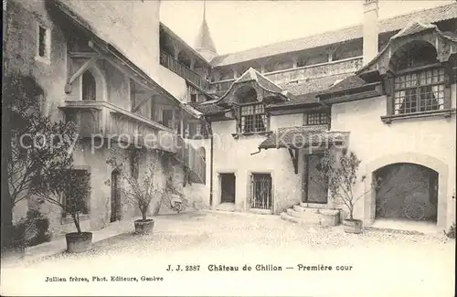 Chillon Chateau Premiere Cour Kat. Montreux