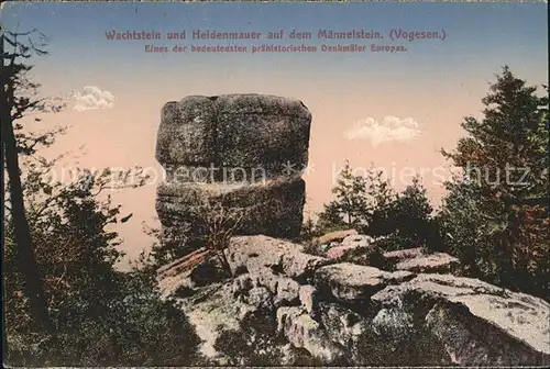 Vogesen Vosges Region Wachstein und Heldenmauer auf Maennelstein Kat. Gerardmer