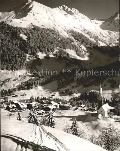 Mittelberg Kleinwalsertal Hammerspitze Hochgehren Schuesser Fiderepass Wildental Kat. Oesterreich