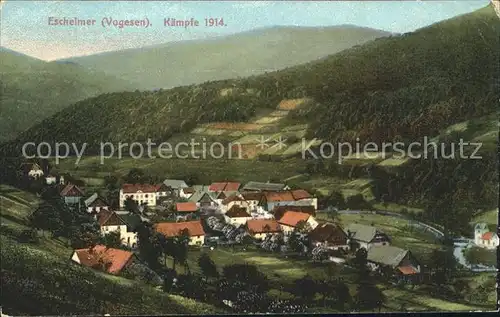 Eschelmer Panorama Vogesen 1. Weltkrieg Kaempfe 1914 Kat. Vogesen