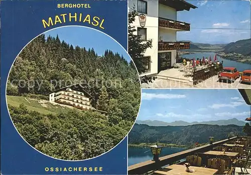 Ossiachersee Berghotel Mathiasl Terrasse Kat. Ossiach