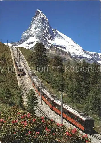 Zermatt VS Gornergrat Bahn Monte Rosa Matterhorn Kat. Zermatt