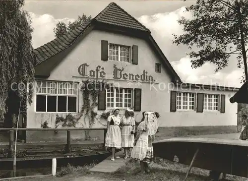 Spreewald Cafe Venedig Tracht Kat. Luebbenau
