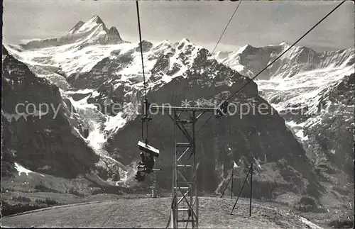 Grindelwald Bergbahn Grindelwald First Schreckhorn Fiescherwand Kat. Grindelwald