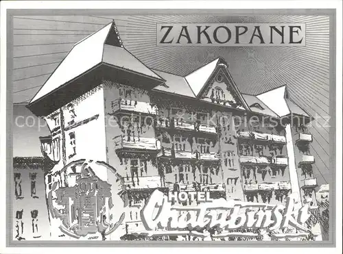 Zakopane Hotel Chalubinski Kat. Polen