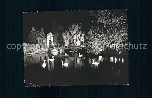 Brugge Pont Bruecke bei Nacht Kat. 