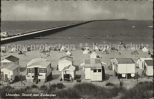 Ijmuiden Strand met Zuiderpier Kat. Niederlande